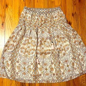 Tory Burch midi peasant skirt size 2